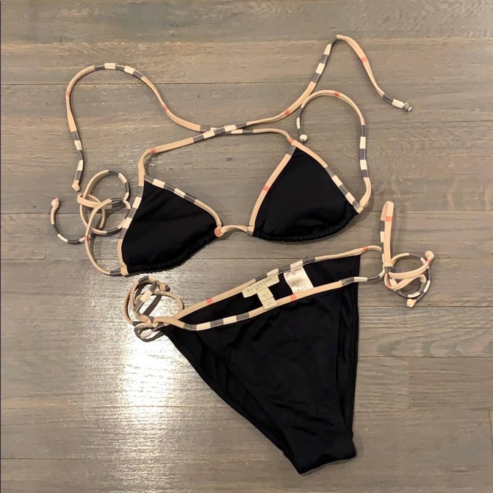 Burberry Brit black string bikini xs